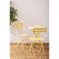 Chaises de terrasse pliantes en acier Bolero Perth jaunes (Lot de 2)