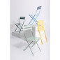 Chaises de terrasse pliantes en acier Bolero Perth jaunes (Lot de 2)