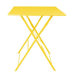 Table carrée de terrasse Bolero Perth jaune 600mm