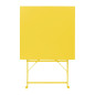 Table carrée de terrasse Bolero Perth jaune 600mm