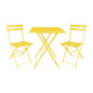 Table carrée de terrasse Bolero Perth jaune 600mm