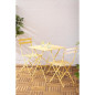 Table carrée de terrasse Bolero Perth jaune 600mm