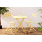 Table carrée de terrasse Bolero Perth jaune 600mm