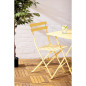 Table carrée de terrasse Bolero Perth jaune 600mm
