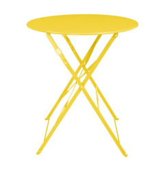 Table ronde de terrasse Bolero Perth jaune 600mm