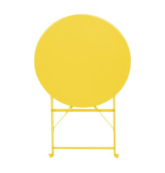 Table ronde de terrasse Bolero Perth jaune 600mm