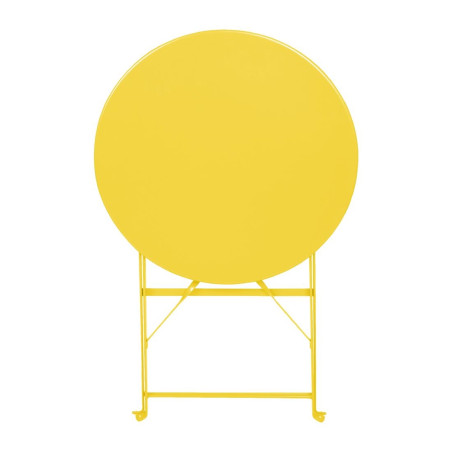 Table ronde de terrasse Bolero Perth jaune 600mm