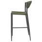 Tabourets de bar d'extérieur en rotin PE tressé Bolero Eden verts (lot de 2)