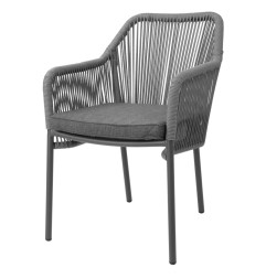 Fauteuils d'extérieur en rotin PE tressé Bolero Bay anthracite (lot de 2)