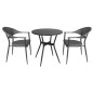 Table d'extérieur Bolero Santiago noire 690mm