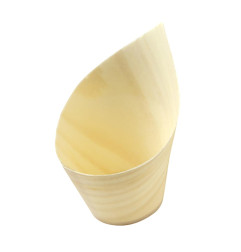 Coupelles obliques en bois FSC® Sier Disposables 50ml (lot de 50)
