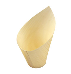 Coupelles obliques en bois FSC® Sier Disposables 110ml (lot de 40)
