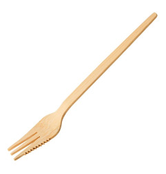 Fourchettes snack en bambou Sier Disposables 135 mm (lot de 100)