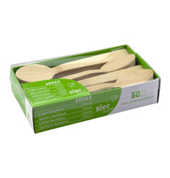 Cuillères en bambou Sier Disposables 170 mm (lot de 50)
