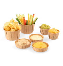 Pots ronds en papier FSC® Sier Disposables marron 37ml (lot de 200)