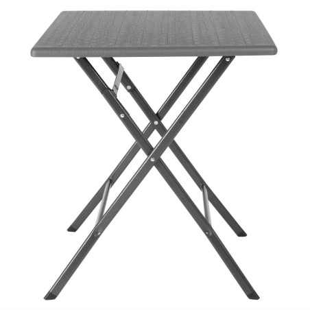 Table pliante carrée en HDPE effet bois Bolero 620mm