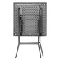 Table pliante carrée en HDPE effet bois Bolero 620mm