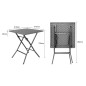 Table pliante carrée en HDPE effet bois Bolero 620mm