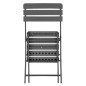 Chaises pliantes HDPE Bolero effet bois gris (lot de 2)