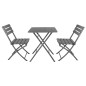Chaises pliantes HDPE Bolero effet bois gris (lot de 2)