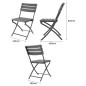 Chaises pliantes HDPE Bolero effet bois gris (lot de 2)