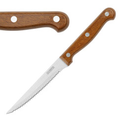 Couteaux à steak Olympia avec manches en PP imitation bois (lot de 12)