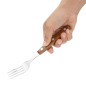 Fourchettes à steak Olympia avec manches en PP imitation bois (lot de 12)