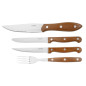 Fourchettes à steak Olympia avec manches en PP imitation bois (lot de 12)