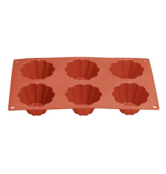 Plaque de 6 moules à brioche en silicone Vogue