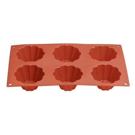 Plaque de 6 moules à brioche en silicone Vogue