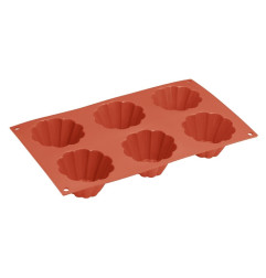 Plaque de 6 moules à brioche en silicone Vogue