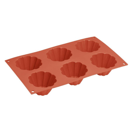 Plaque de 6 moules à brioche en silicone Vogue
