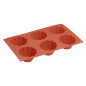Plaque de 6 moules à brioche en silicone Vogue