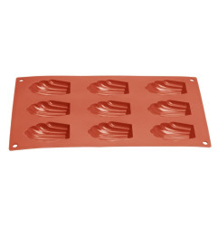 Plaque de 9 moules à madeleine en silicone Vogue