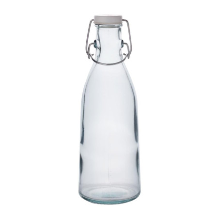 Bouteilles en verre recyclé Olympia avec bouchon mécanique 1L (lot de 6)