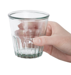 Verres à whisky cannelés en verre recyclé Olympia 250ml (lot de 6)