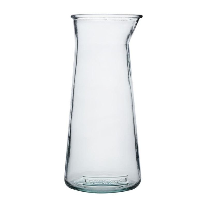 Carafes coniques en verre recyclé Olympia 1L (lot de 6)