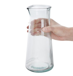 Carafes coniques en verre recyclé Olympia 1L (lot de 6)