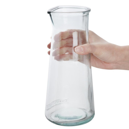 Carafes coniques en verre recyclé Olympia 1L (lot de 6)