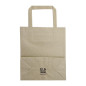 Petits sacs en papier marron à poignées plates Fiesta Recyclables (lot de 250)