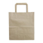 Sacs moyens en papier marron à poignées plates Fiesta Recyclables (lot de 250)