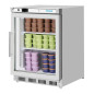 Vitrine réfrigérée négative de comptoir Polar Série C inox 129L
