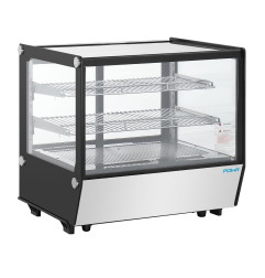 Vitrine de comptoir positive Polar Série G carrée noire 120L