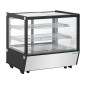 Vitrine de comptoir positive Polar Série G carrée noire 120L
