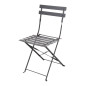 Ensemble table et 2 chaises pliantes d'extérieur en acier noir Bolero 