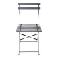 Ensemble table et 2 chaises pliantes d'extérieur en acier noir Bolero 