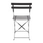 Ensemble table et 2 chaises pliantes d'extérieur en acier noir Bolero 