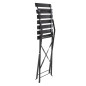 Ensemble table et 2 chaises pliantes d'extérieur en acier noir Bolero 