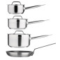 Ensemble 4 pièces casseroles avec couvercles et poêle Nisbets Essentials Cook Like A Pro