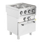 Fourneau électrique 4 feux sur four à convection Buffalo Série 600